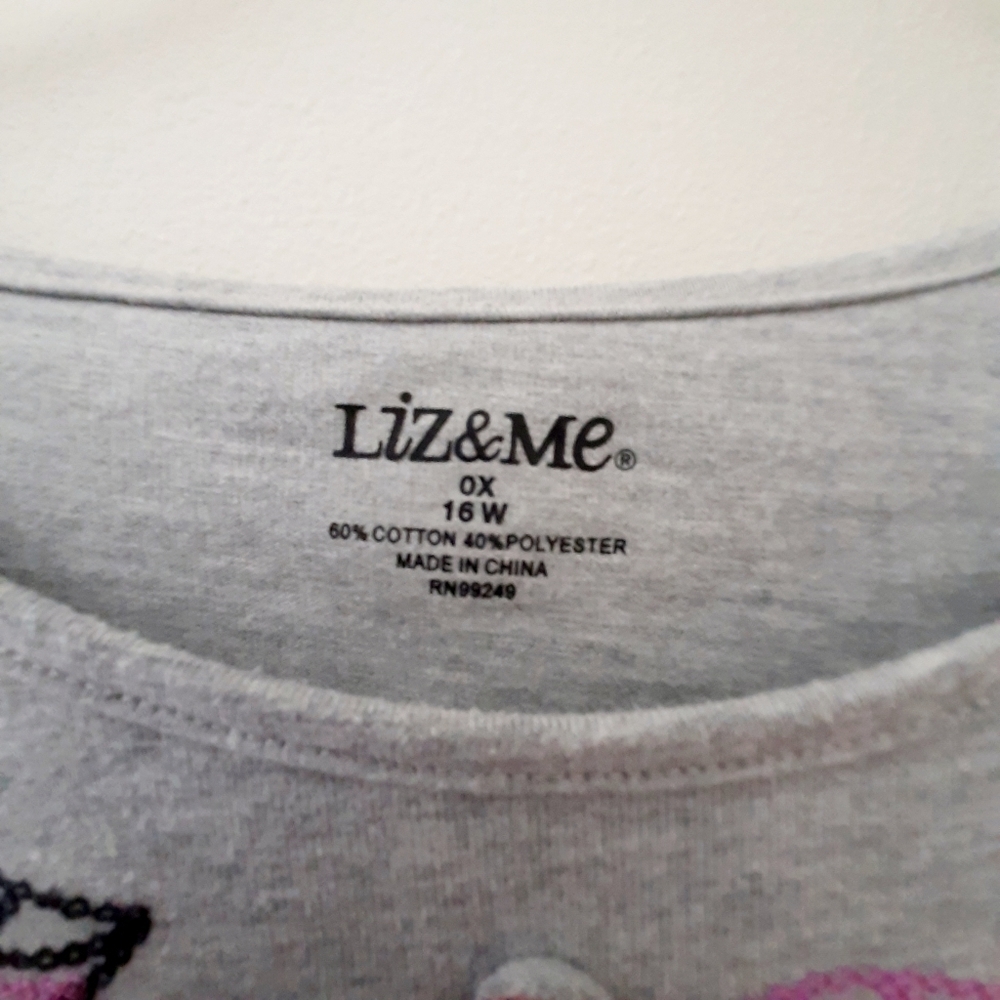 EUC LIZ & ME EMBELLISHED TEE SHIRT - Picture 6 of 9